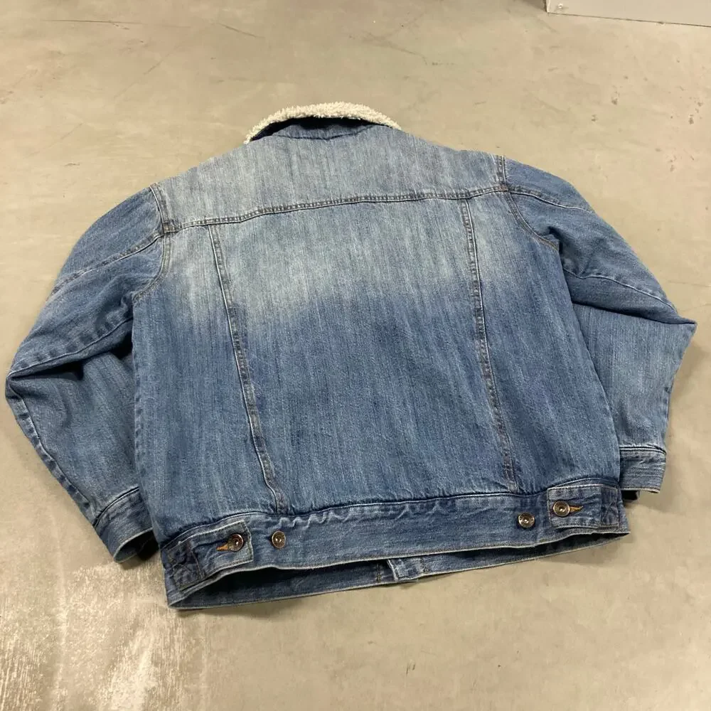 Vintage sherpa lined Arizona denim trucker jacket